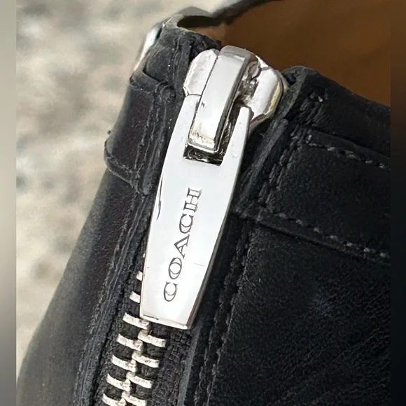 Coach Wexwood Semi Matte Calf Leather Peep Toe Heels in Original Box Size 8.5 - Picture 7 of 15